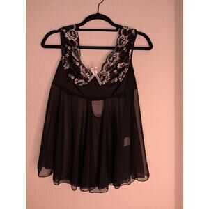 No Brand Black White Lacy Sheer Lingerie Floral Women XL